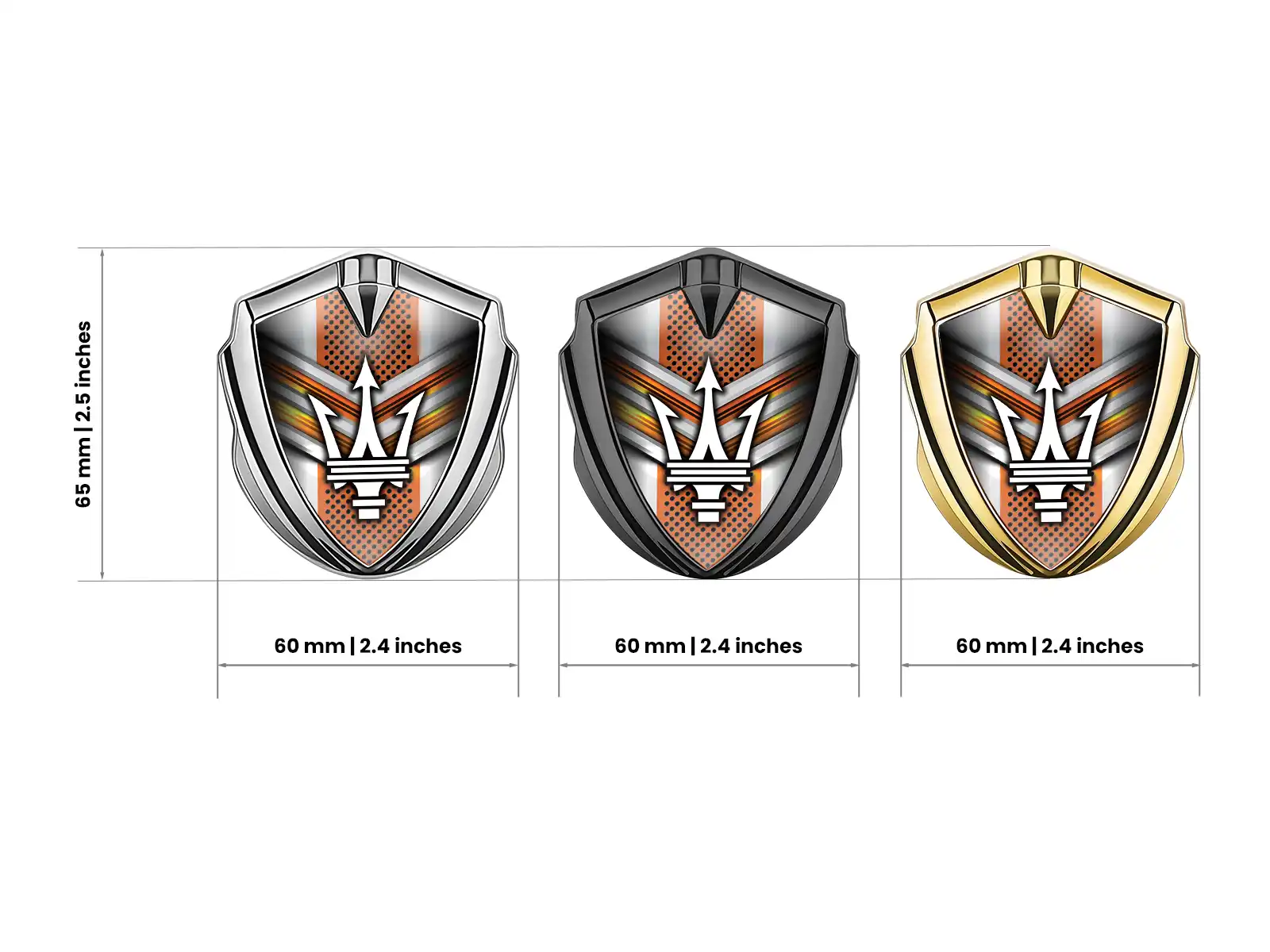Maserati Emblème Métal Insigne Look Force Modulable